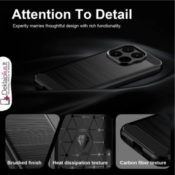 Carbon guminis dėklas - juodas (Xiaomi 17T) Carbon guminis dėklas - juodas (Xiaomi 17T)